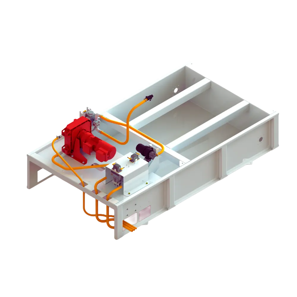 Bateia de contenção para líquidos industriais.